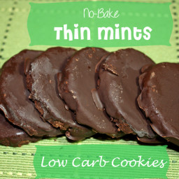 No-Bake Thin Mints Low Carb Cookies