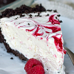 No Bake White Chocolate Raspberry Cheesecake