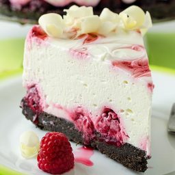 No Bake White Chocolate Raspberry Cheesecake Recipe