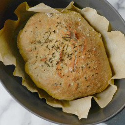 No Knead Whole Wheat Rosemary Bread made in the Instant Pot