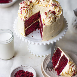 No-oven Red Velvet Cake- eggless recipe!