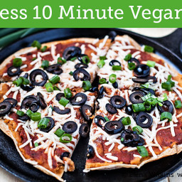 No Stress 10 Minute Vegan Pizza