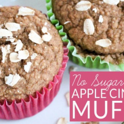 No Sugar Apple Cinnamon Blender Muffins