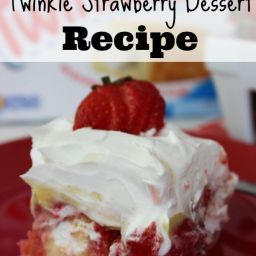 No Bake Twinkie Strawberry Dessert