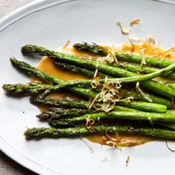 Nobus Fried Asparagus with Miso Dressing