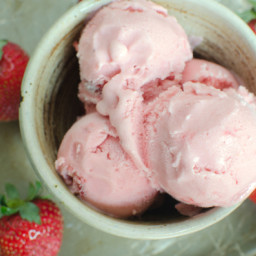 No Fuss Strawberry Ice Cream