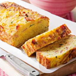 Noodle, corn and bacon loaf
