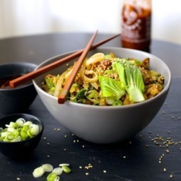 Noodles With Ginger, Pork and Bok Choy