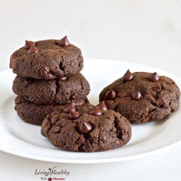 'Nutella' Filled Double Chocolate Chip Cookies (Paleo, Gluten, Grain, Dairy