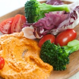 Nutty Red Pepper and Basil Dip