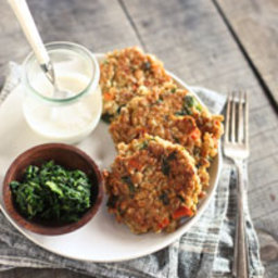 Oat Cakes and Spinach with Horseradish Sauce