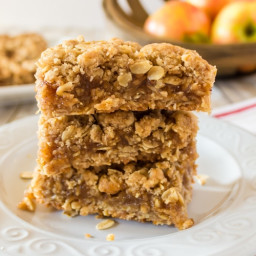 Oatmeal Bars with Apple Butter Filling.