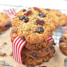 Oatmeal breakfast cookie | Cranberries and coconut cookies