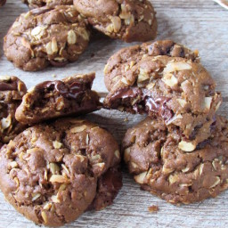 Oatmeal Chocolate Chip Cookies with Molasses and Dried Cherries