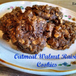 Oatmeal Walnut Raisin Cookies (Low-Fat)