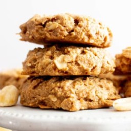 Oil-Free Peanut Butter Oatmeal Breakfast Cookies (Vegan, Gluten-Free, Refin