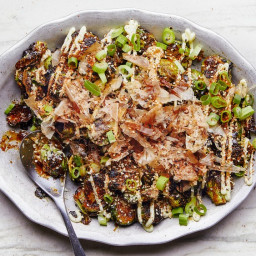 Okonomiyaki-Style Brussels Sprouts