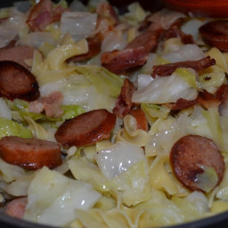 Old Fashioned Cabbage and Noodles with Kielbasa