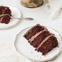 Old-Fashioned Chocolate Cake with Chocolate Frosting