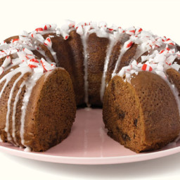 Old-Fashioned Chocolate Pound Cake with Peppermint Drizzle