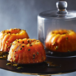 Olive oil and passionfruit bundt cakes