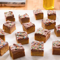 Olive Oil Blondies with Chocolate Frosting
