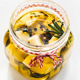 Olive Oil Marinated Cheese with Herbs • Heartbeet Kitchen