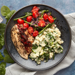 Olive tapenade and sundried tomato chicken