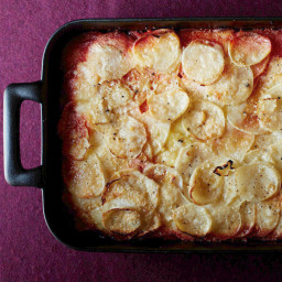 Ombré Potato and Root Vegetable Gratin