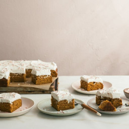 One-Bowl Pumpkin Sheet Cake with Brown Butter Frosting