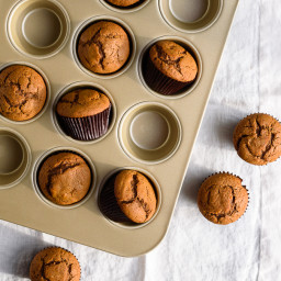 One Bowl Spiced Gingerbread Muffins