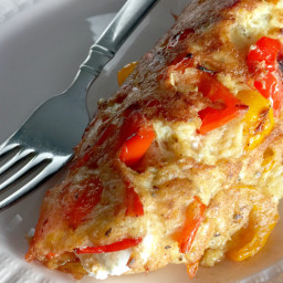 One Egg Parm and Roasted Pepper Omelet