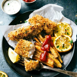 ONE PAN Baked Fish and Chips