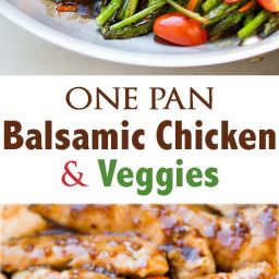 One Pan Balsamic Chicken Breast and Veggies