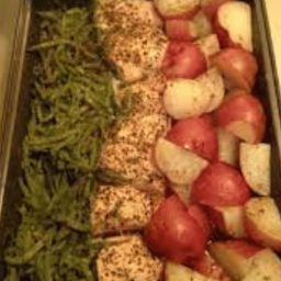 One Pan Chicken Green Beans and Potatoes