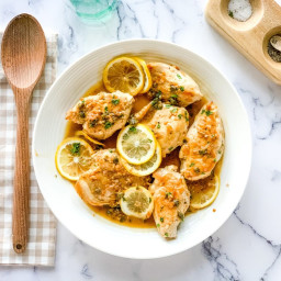 One Pan Chicken Piccata Cheesecake Factory Copycat (Keto, GF) with Video!
