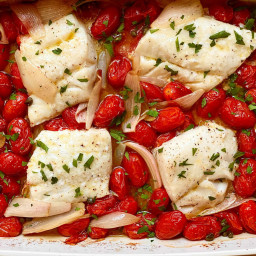 One-Pan Cod with Tomatoes and Capers