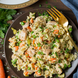 One Pan Creamy Chicken and Rice