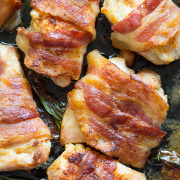 One-Pan Crispy Paleo Bacon Wrapped Chicken {Whole30}