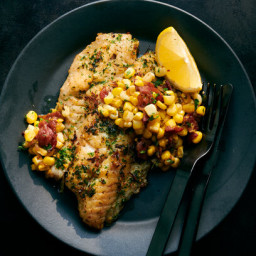 One-Pan Fish With Bacon and Sweet Corn