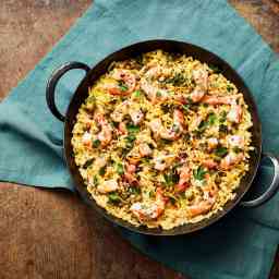 One-Pan Garlic-Butter Shrimp with Orzo