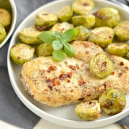One-Pan Maple Dijon Chicken & Brussels Sprouts