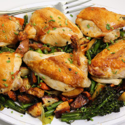 One-Pan Roast Chicken with Spring Vegetables