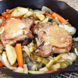 One-Pan Roasted Pork Chops with Apples