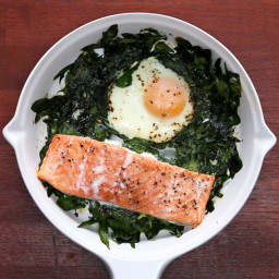 One-Pan Salmon And Egg Bake Recipe by Tasty