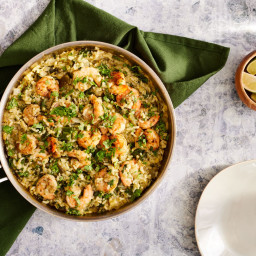 One-Pan Salsa Verde Shrimp & Rice