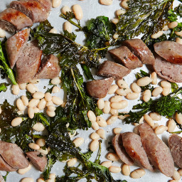 One-Pan Sausage with Broccoli Rabe and White Beans 