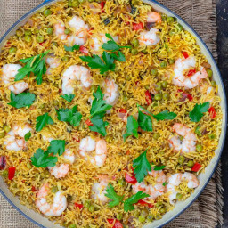 One Pan Shrimp and Rice (Healthy & Delicious)