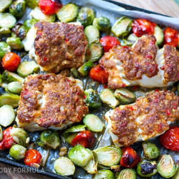 One-Pan Spiced Baked Cod With Brussels Sprouts