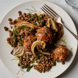One-Pan Spicy Meatballs With Lentils and Fennel